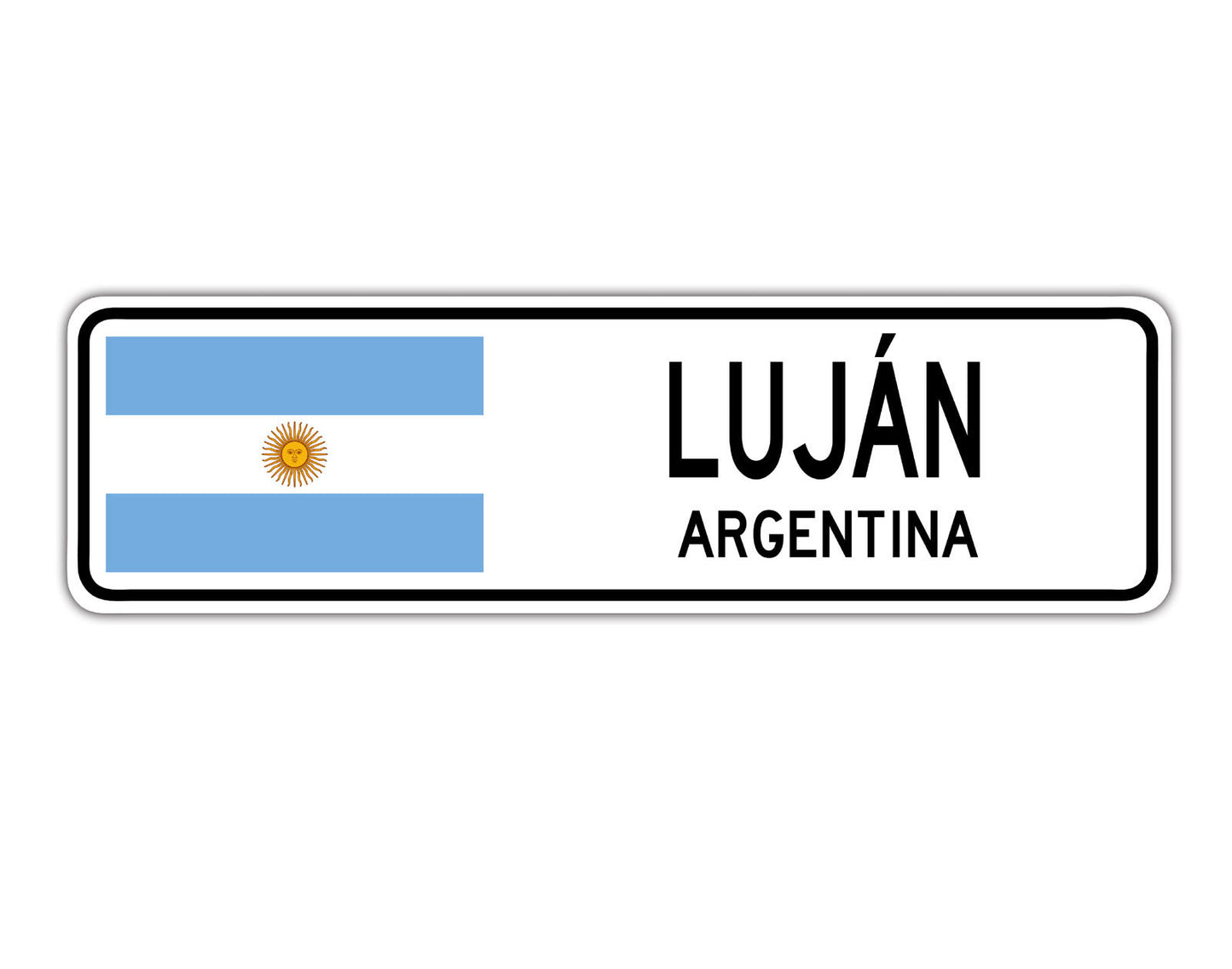 Lujan Argentina Country City Flag Aluminum Metal Sign