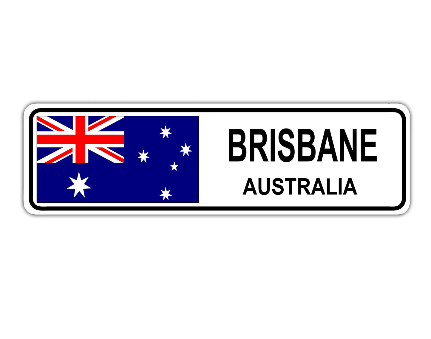 Brisbane Australia Country City Flag Aluminum Metal Sign