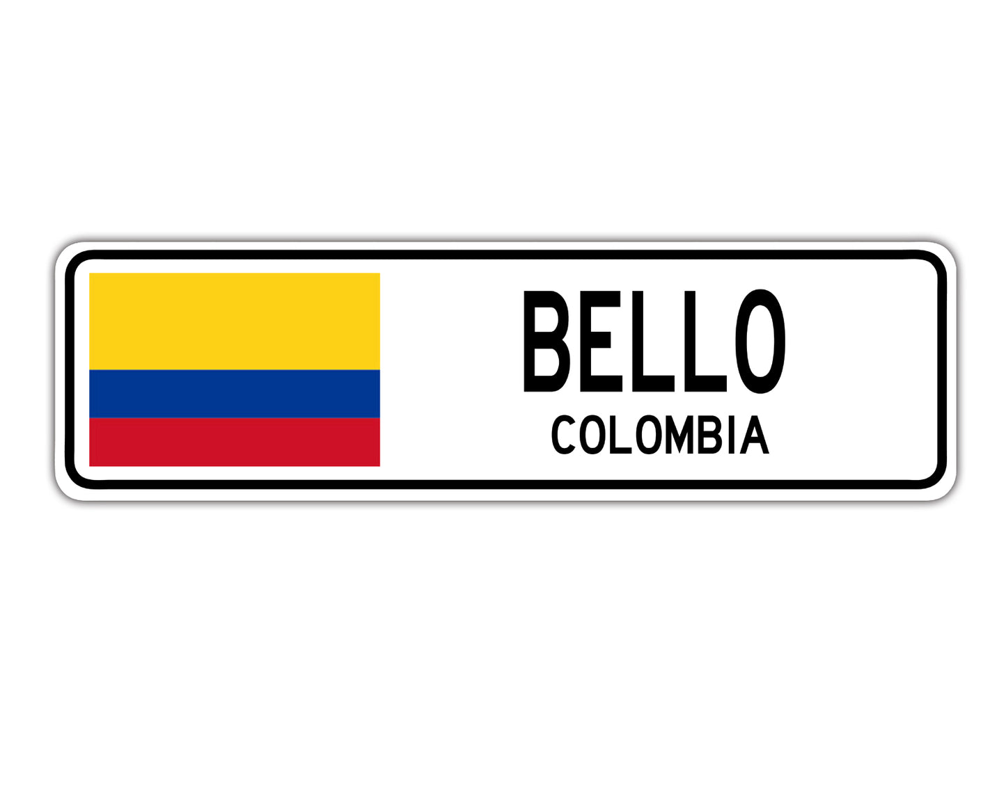 Bello Colombia Country City Flag Aluminum Metal Sign
