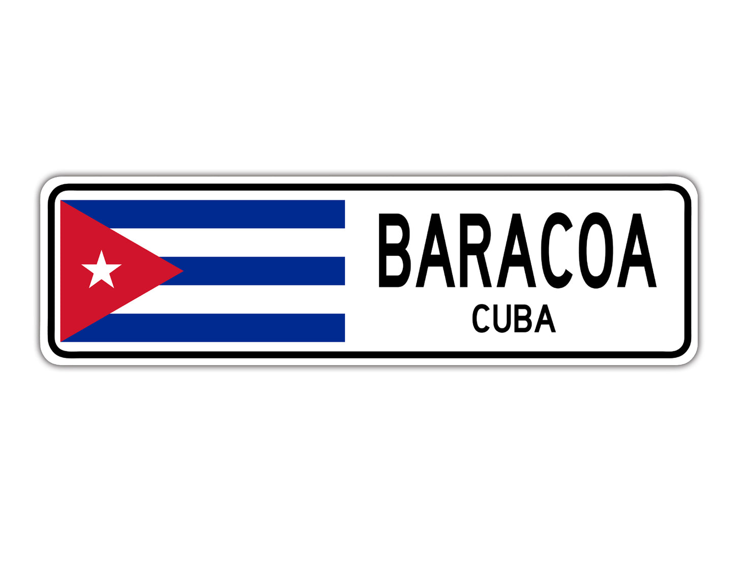 Baracoa Cuba Country City Aluminum Sign