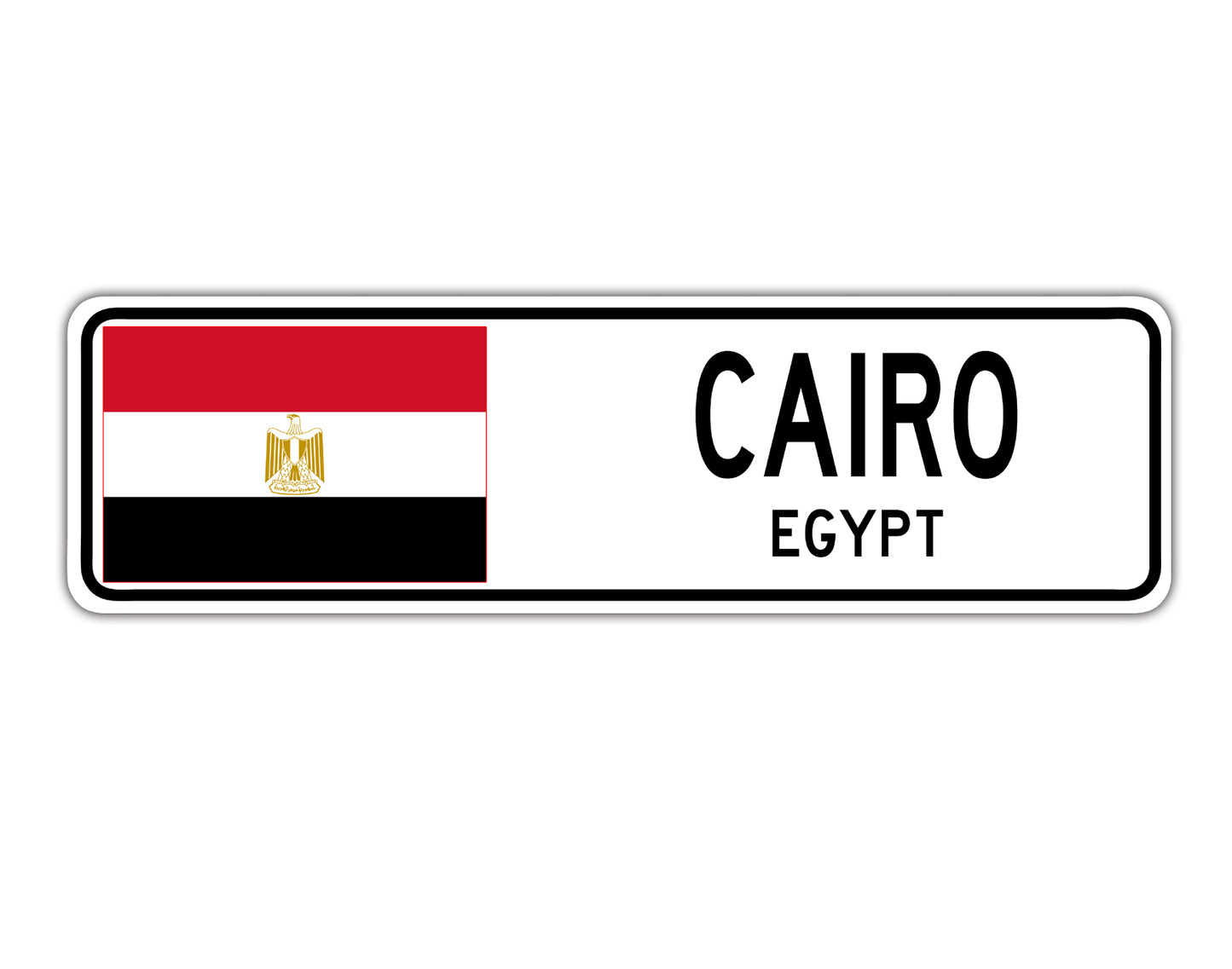 Cairo Egypt Country City Flag Aluminum Metal Sign
