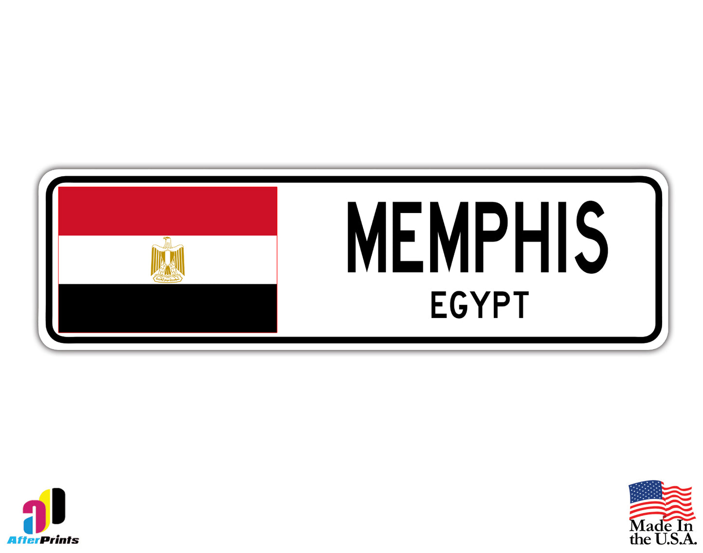 Memphis Egypt Country City Flag Aluminum Metal Sign