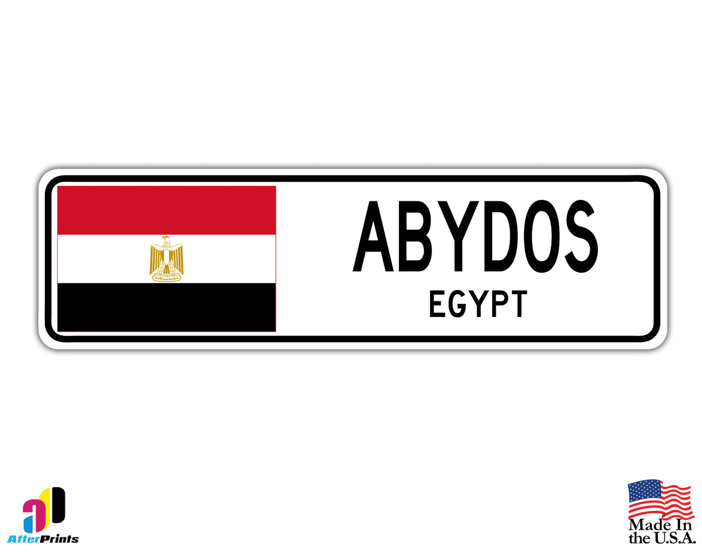 Abydos Egypt Country City Flag Aluminum Metal Sign