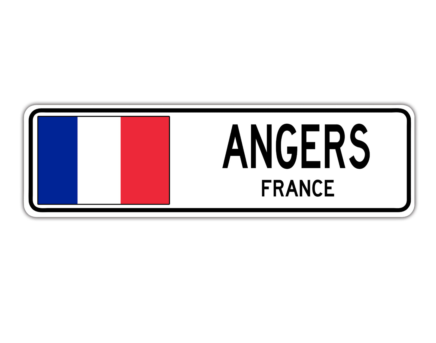 Angers France Country City Flag Aluminum Metal Sign