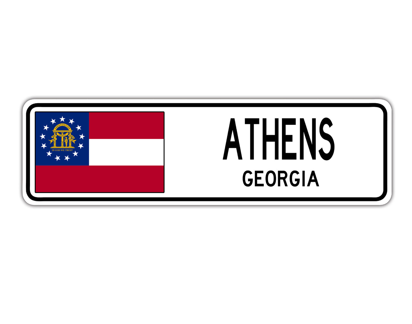 Athens Georgia Country City Flag Aluminum Metal Sign