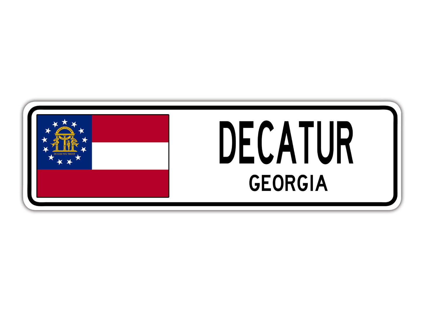 Decatur Georgia Country City Flag Aluminum Metal Sign