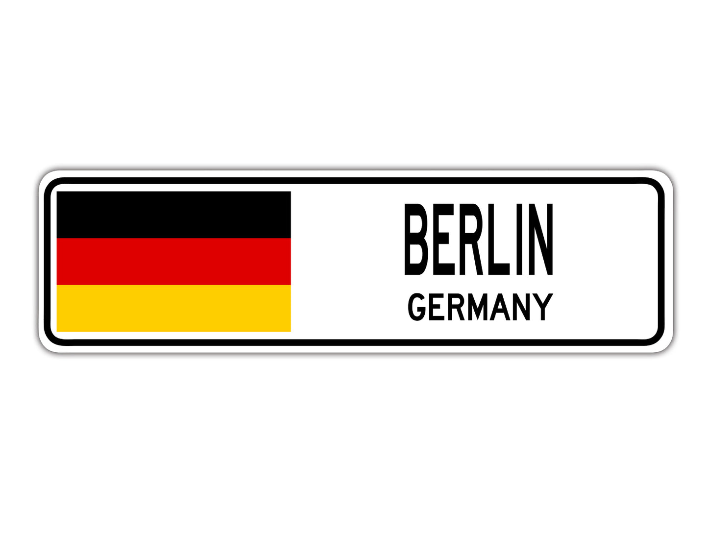 Berlin Germany Country City Flag Aluminum Metal Sign