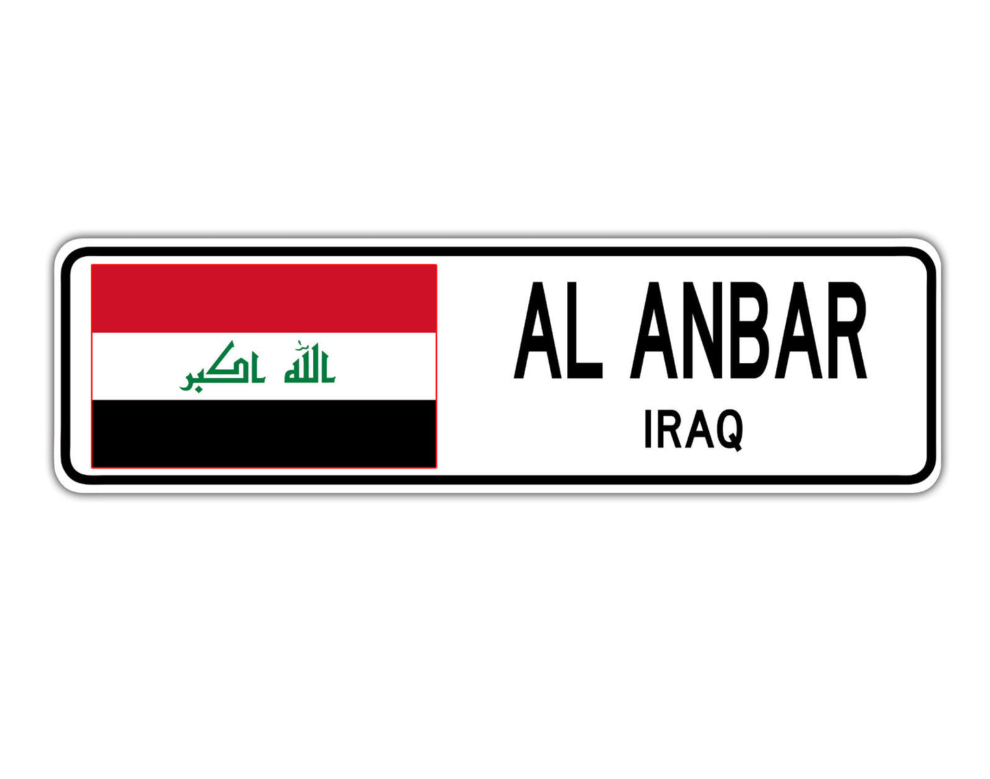 Al Anbar Iraq Country City Flag Aluminum Metal Sign