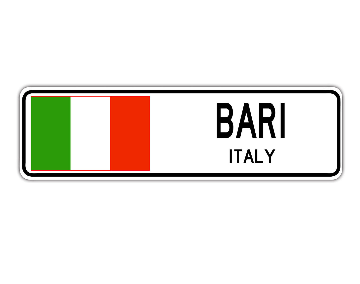 Bari Italy Country City Flag Aluminum Metal Sign