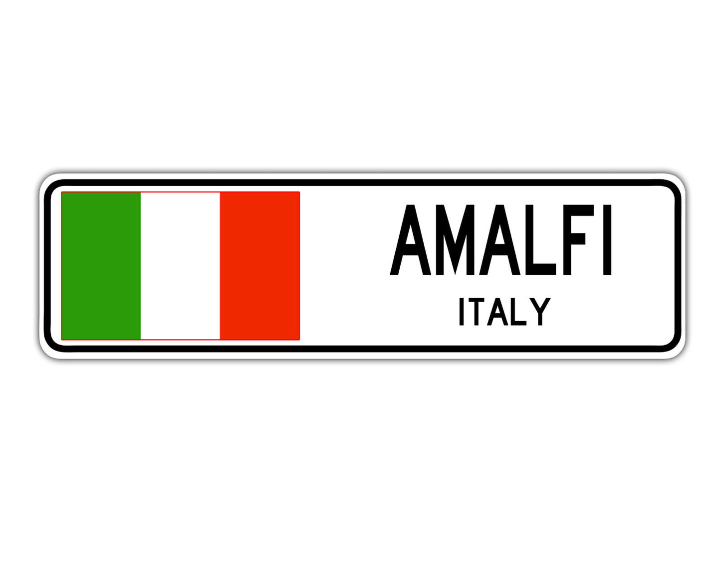 Amalfi Italy Country City Flag Aluminum Metal Sign