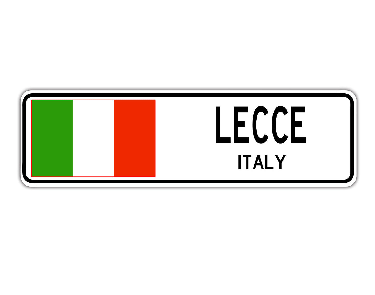 Lecce Italy Country City Flag Aluminum Metal Sign