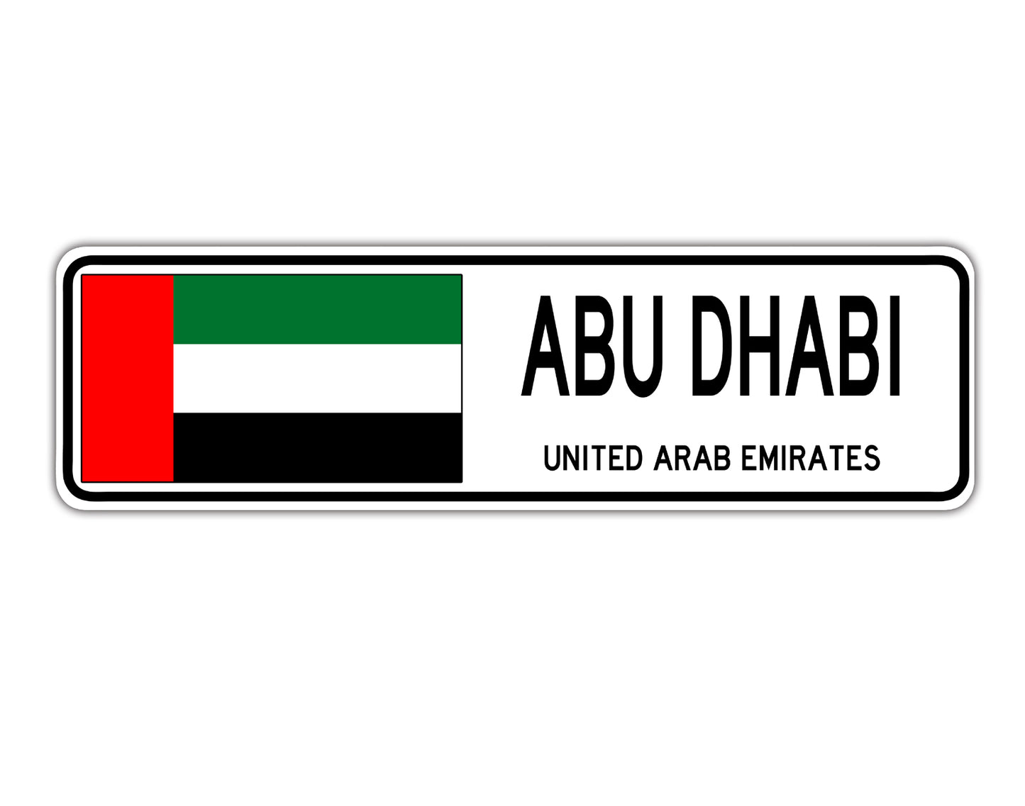 Abu Dhabi United Arab Emirates Country City Flag Aluminum Metal Sign