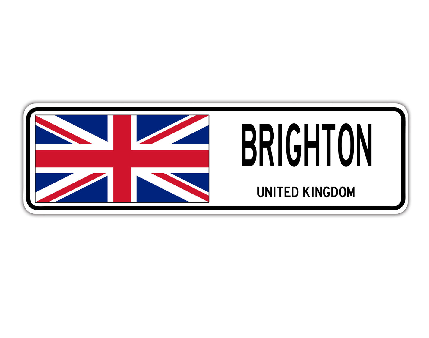 Brighton United Kingdom Country City Flag Aluminum Metal Sign