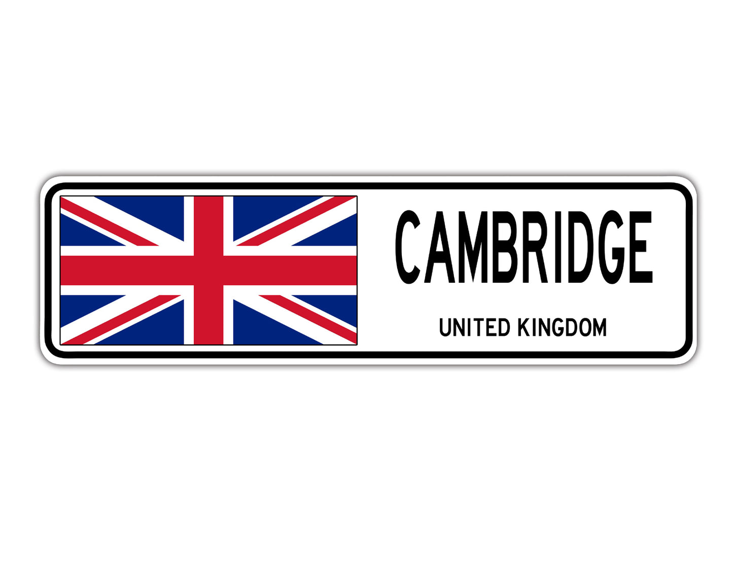 Cambridge United Kingdom Country City Flag Aluminum Metal Sign