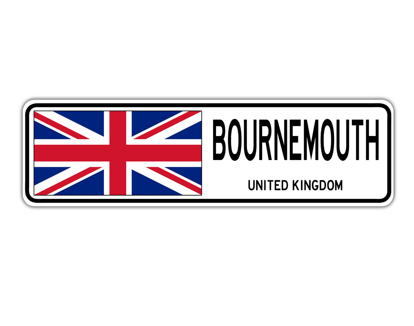 Bournemouth United Kingdom Country City Flag Aluminum Metal Sign