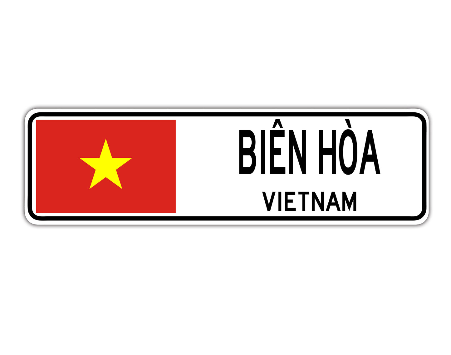 Bien Hoa Vietnam Country City Flag Aluminum Metal Sign