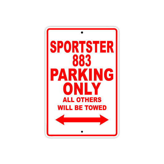 Sportster 883 Bike Parking Only All Others Will Be Towed Aluminum Metal Sign