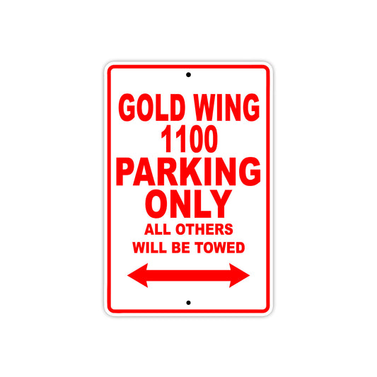 Gold Wing 1100 Motorbike Parking Only All Others Will Be Towed Aluminum Metal Sign