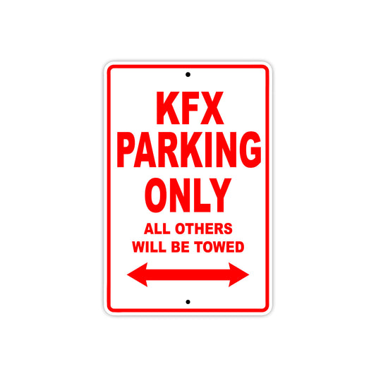 Kawasaki KFX Motorcycle Parking Only All Others Will Be Towed Aluminum Metal Sign