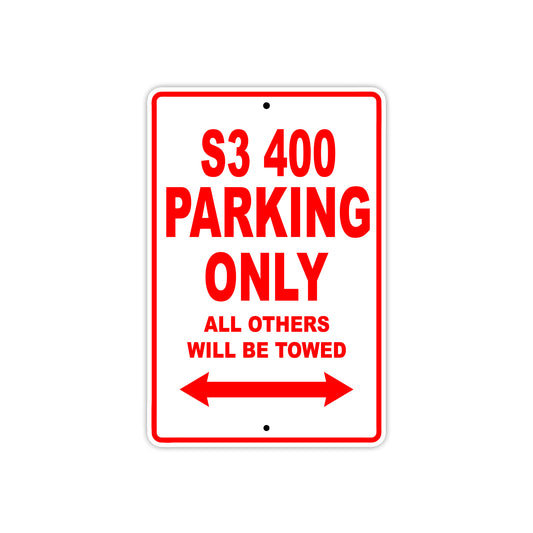 S3 400 Motorcycle Parking Only All Others Will Be Towed Aluminum Metal Sign
