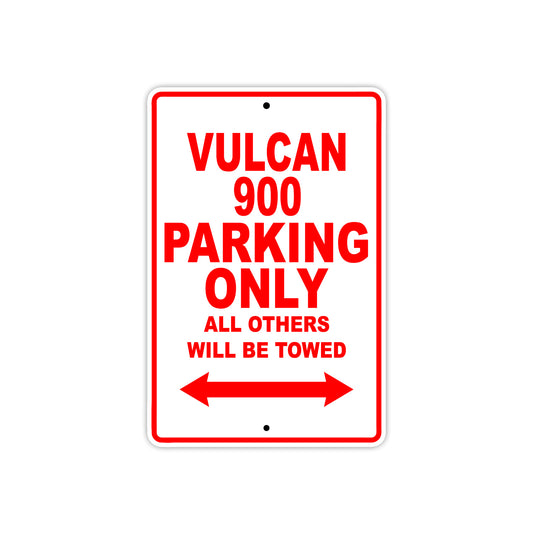 Vulcan 900 Motorcycle Parking Only All Others Will Be Towed Aluminum Metal Sign