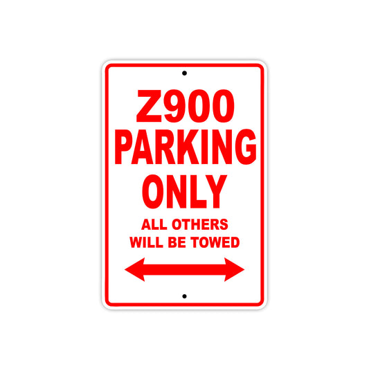 Z900 Motorcycle Parking Only All Others Will Be Towed Aluminum Metal Sign