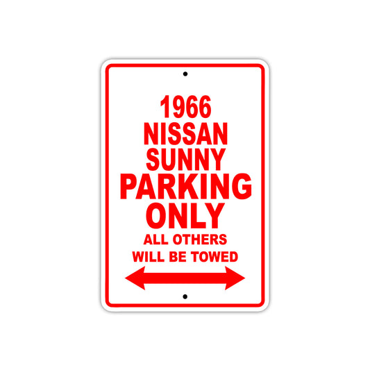 1966 Nissan Sunny Parking Only All Others Will Be Towed Sign