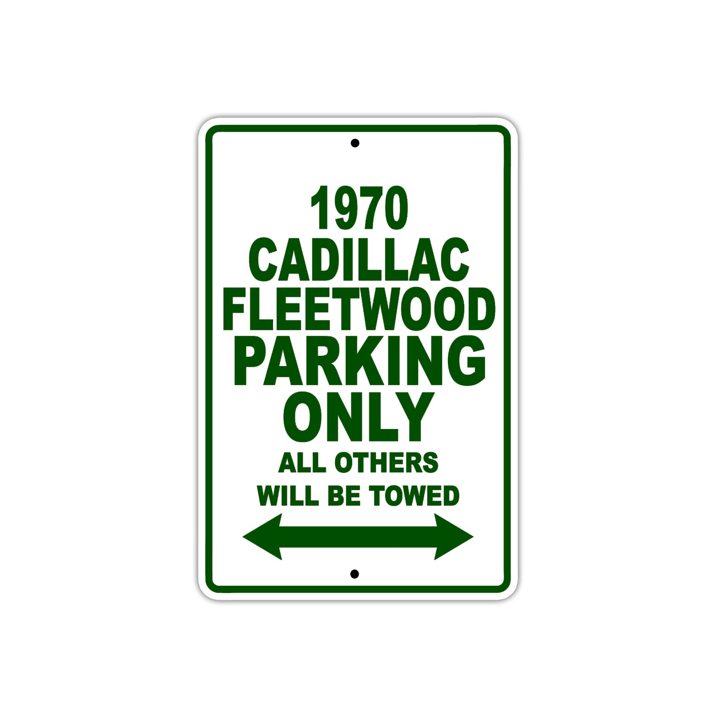 1970 Cadillac Fleetwood Car Parking Only All Others Will Be Towed Sign Plate