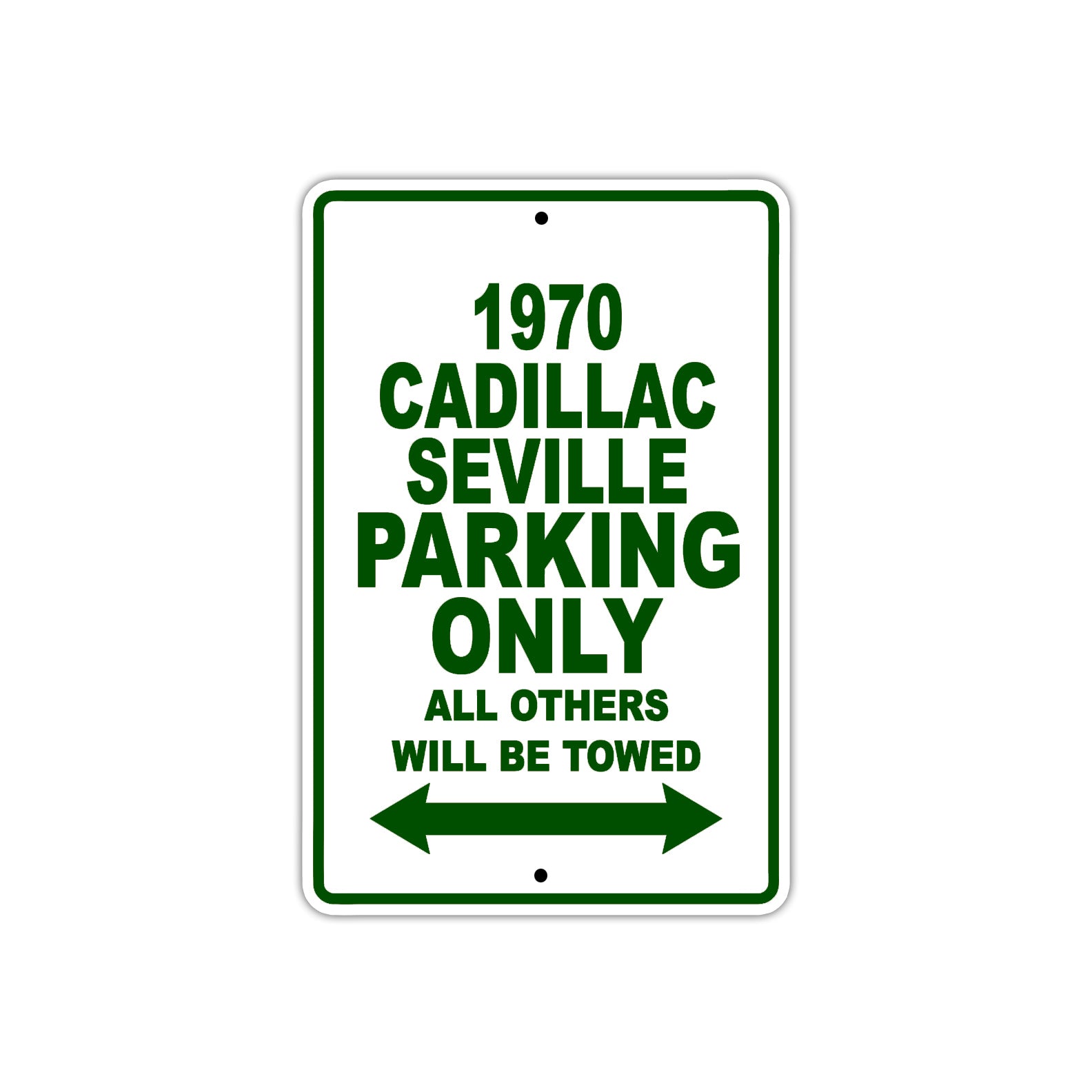 1970 Cadillac Seville Car Parking Only All Others Will Be Towed Sign Plate