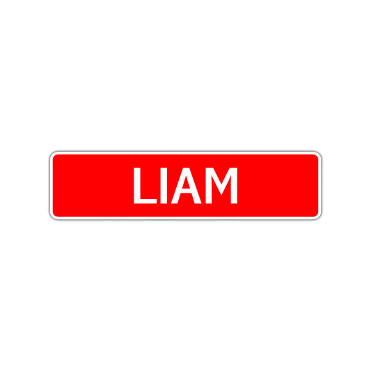 Liam Street Sign Children Name Room Plate