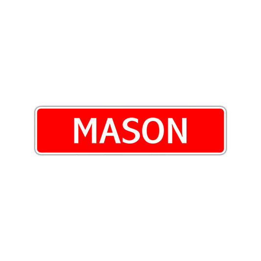 Mason Street Sign Children Name Room Plate