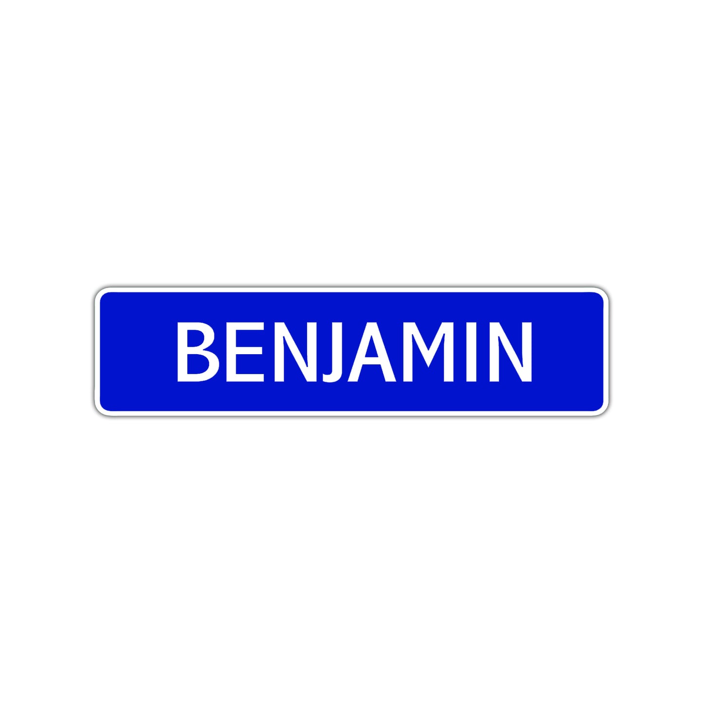 Benjamin Street Sign Children Name Room Plate