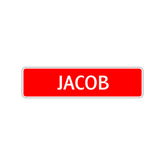 Jacob Street Sign Children Name Room Plate