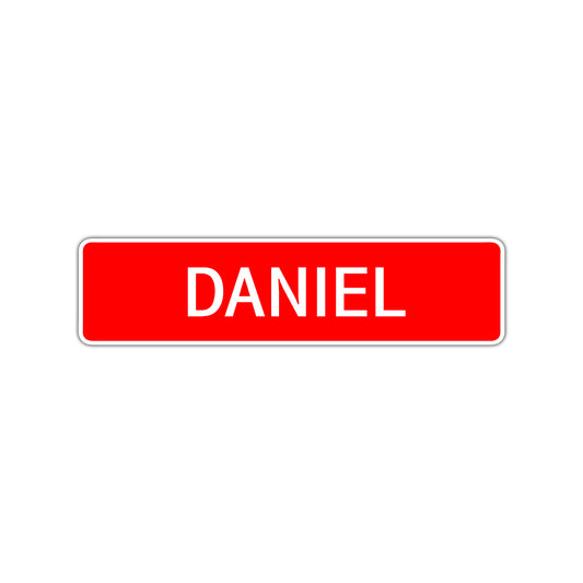 Daniel Street Sign Children Name Room Plate
