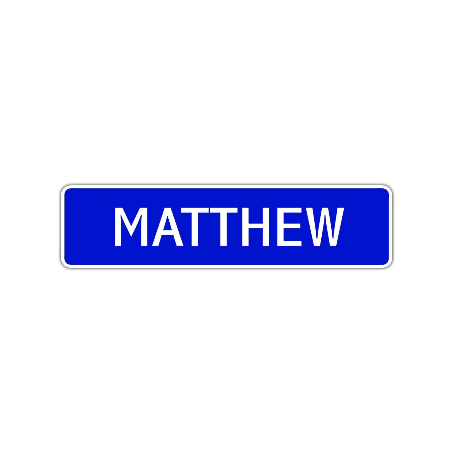Matthew Street Sign Children Name Room Plate