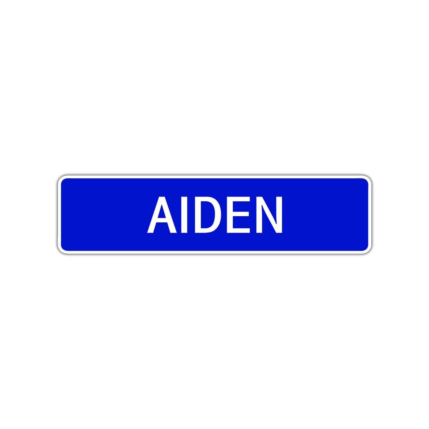 Aiden Street Sign Children Name Room Plate