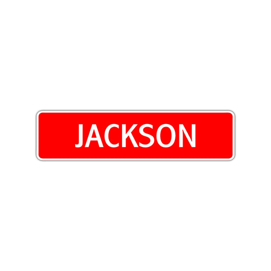 Jackson Street Sign Children Name Room Plate