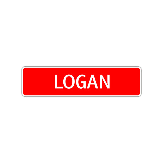 Logan Street Sign Children Name Room Plate