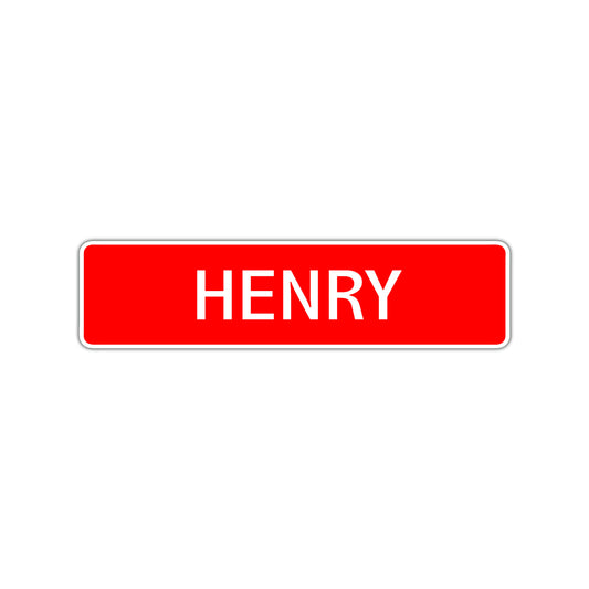 Henry Street Sign Children Name Room Plate
