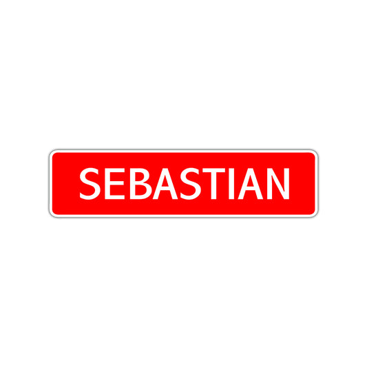 Sebastian Street Sign Children Name Room Plate