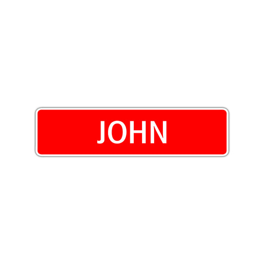 John Street Sign Children Name Room Plate