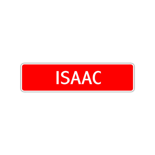 Isaac Street Sign Children Name Room Plate