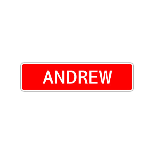 Andrew Street Sign Children Name Room Plate