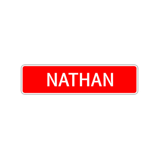 Nathan Street Sign Children Name Room Plate