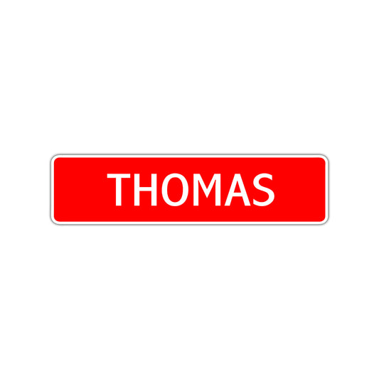 Thomas Street Sign Children Name Room Plate