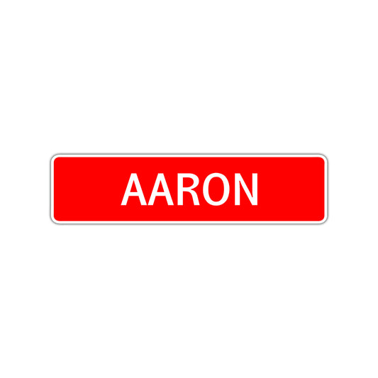 Aaron Street Sign Children Name Room Plate