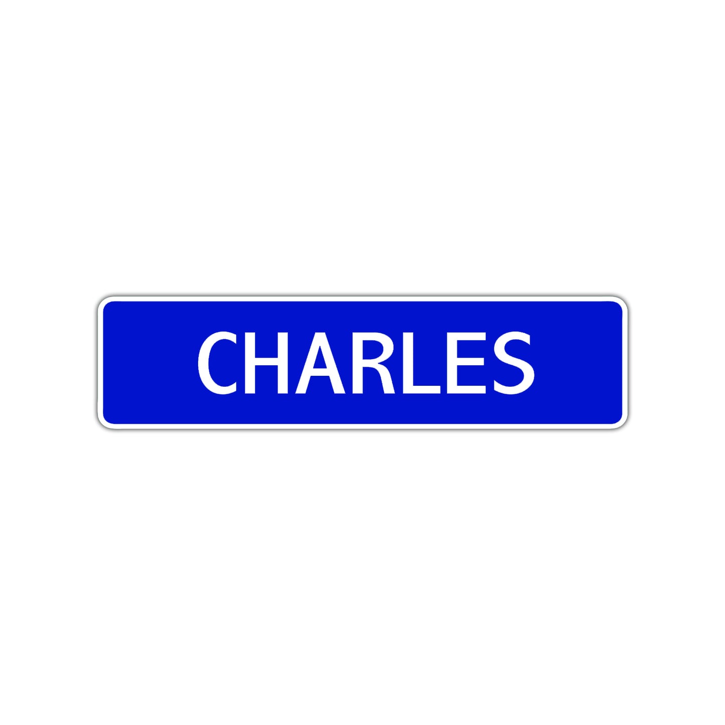 Charles Street Sign Children Name Room Plate