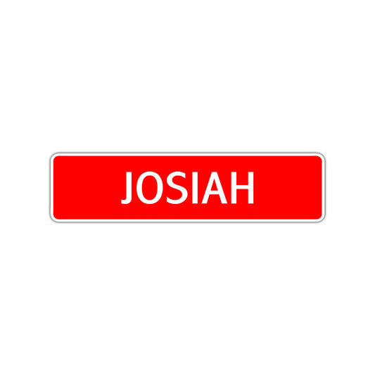 Josiah Street Sign Children Name Room Plate