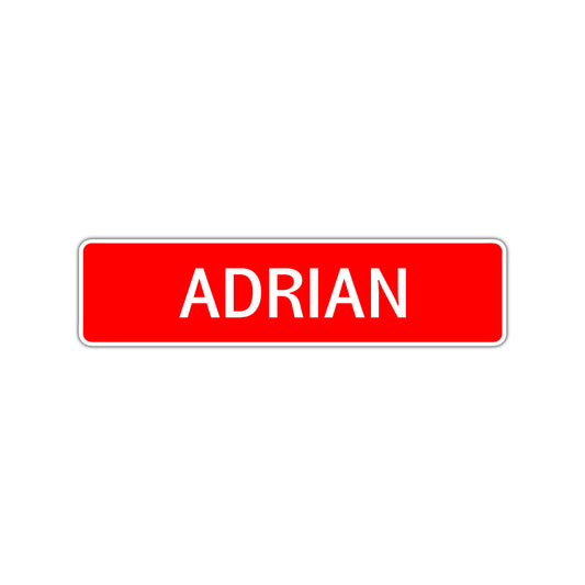 Adrian Street Sign Children Name Room Plate