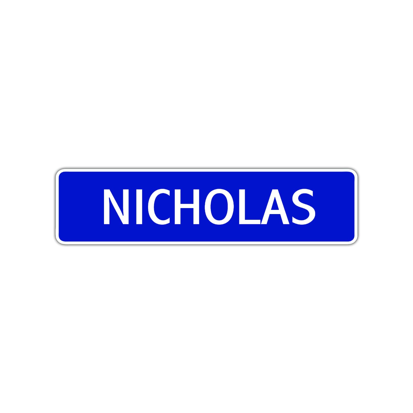 Nicholas Street Sign Children Name Room Plate